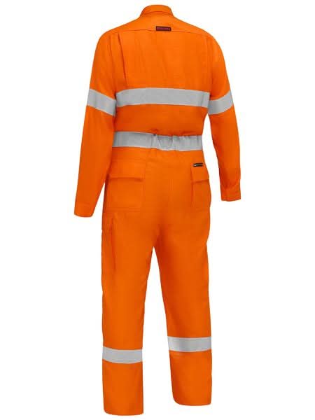 Bisley Apex 160/185 Women's Taped Hi Vis FR Zip Front Coverall (BCL8475T)