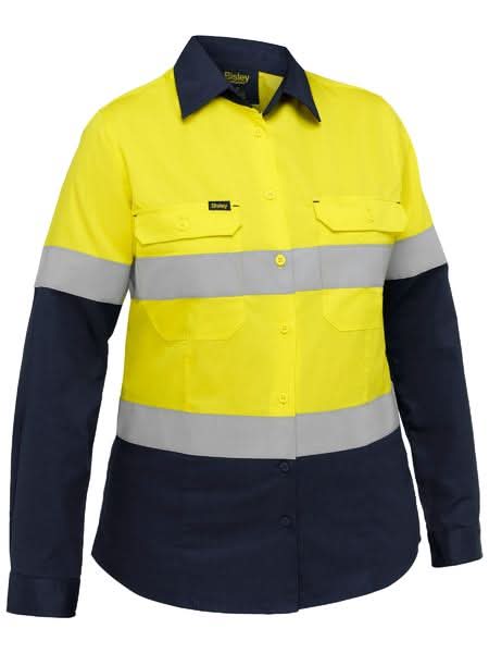 Bisley Industrial Women's Taped Hi Vis Cool Lightweight Vented Shirt (BL6390T) - Trade Wear