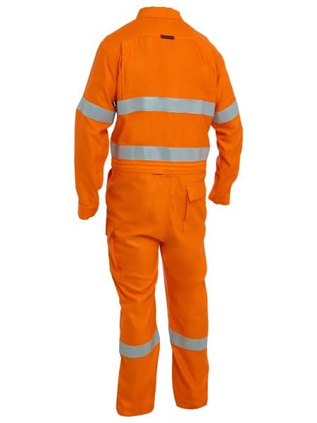 Bisley Apex 160/185 Taped Hi Vis FR Ripstop Vented Coverall With Waist Zip Opening (BC8479T)