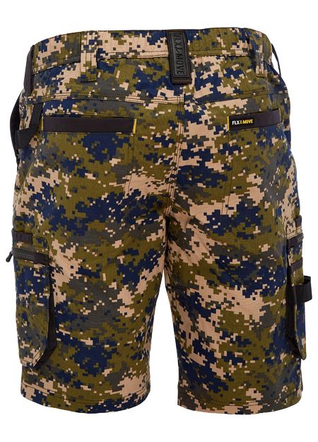 Bisley Flex & Move Stretch Canvas Camo Cargo Short - Army Digital (BSHC1337-PDAR)