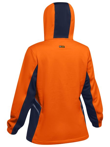 Bisley Womens Hi Vis Water Repellent Fleece Hoodie (BKL6571)