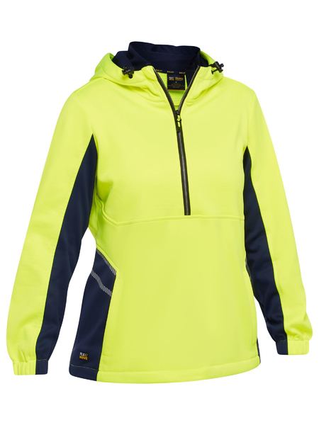 Bisley Womens Hi Vis Water Repellent Fleece Hoodie (BKL6571)