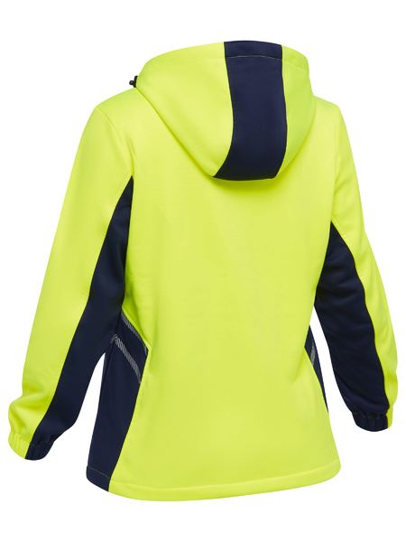 Bisley Womens Hi Vis Water Repellent Fleece Hoodie (BKL6571)