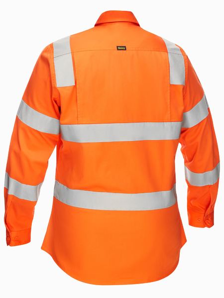 Bisley Womens Taped Biomotion Cool Lightweight Hi Vis Shirt (BL6016T)