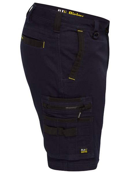 Bisley Flex & Move™ Stretch Denim Zip Cargo Shorts (BSHC1335)