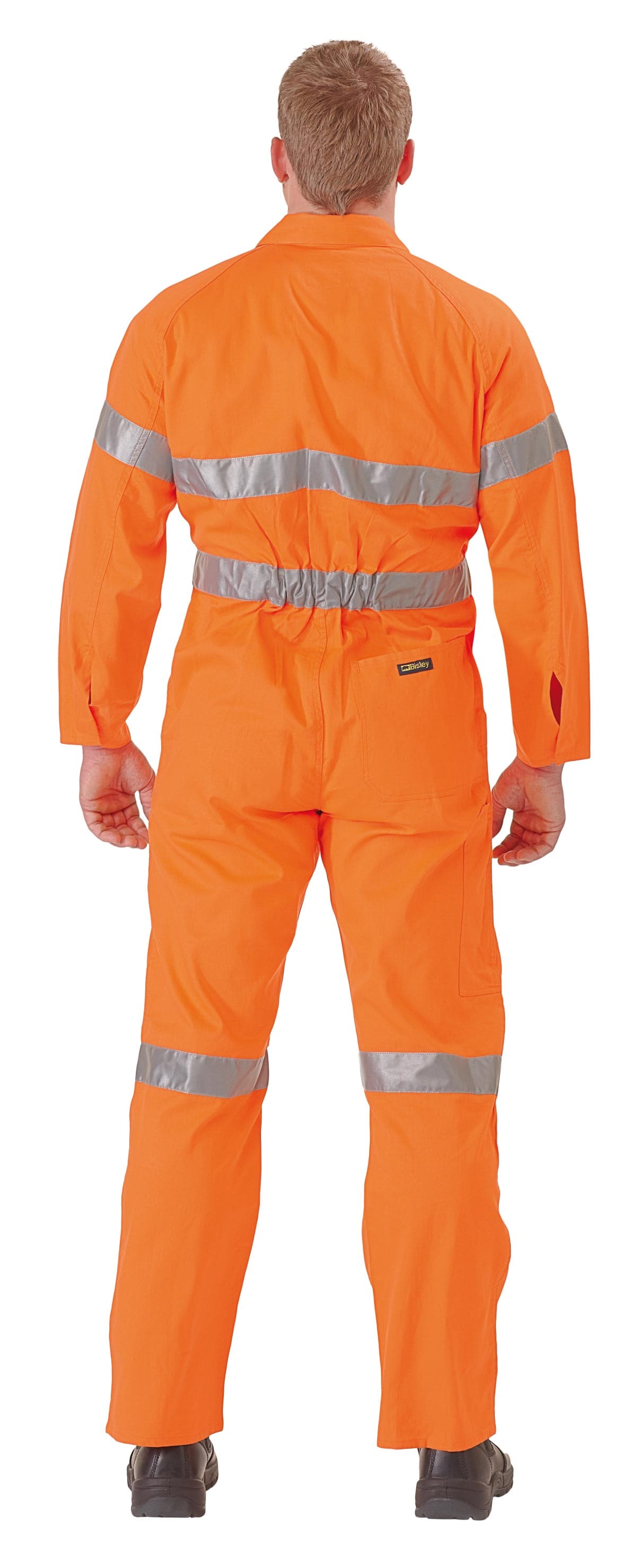Bisley Hi Vis Lightweight Coveralls 3M Reflective Tap - Orange (BC6718TW) - Trade Wear