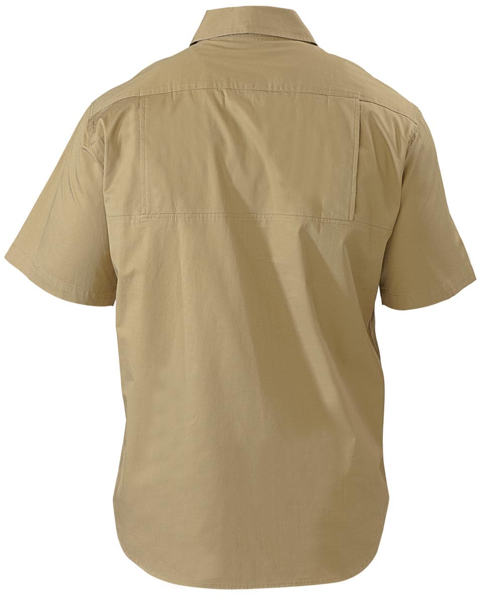 Bisley Cool Lightweight Drill Shirt - Short Sleeve - Khaki (BS1893) - Trade Wear