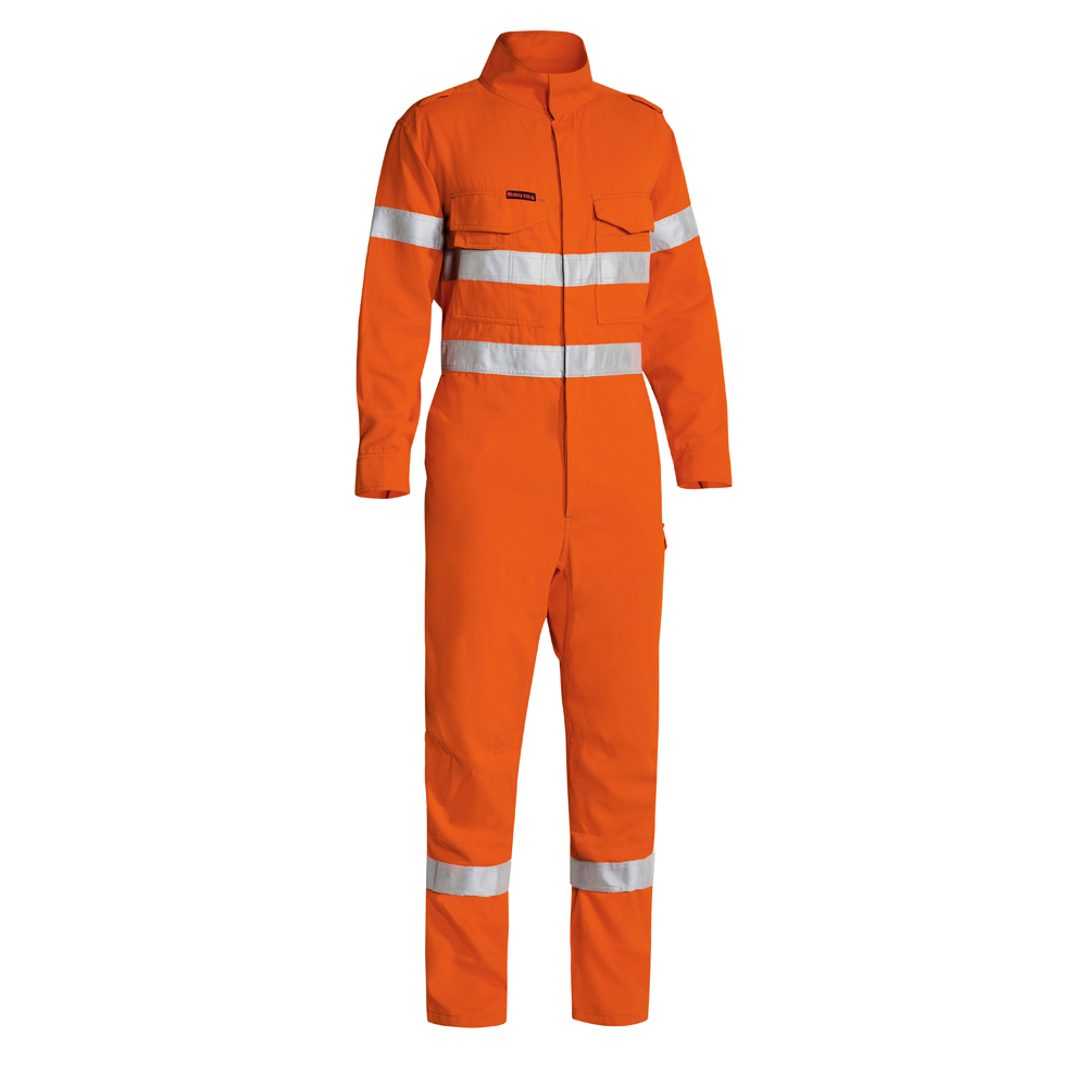 Bisley Taped Two Tone Hi Vis FR Lighweight Engineered Coverall-Orange (BC8185T) - Trade Wear