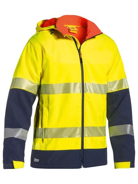 Bisley Bisley Taped Two Tone Hi Vis Ripstop Softshell Jacket (BJ6934T) - Trade Wear