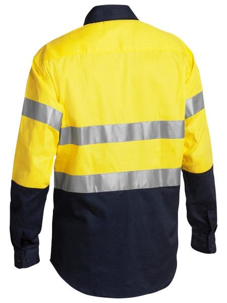 Bisley Bisley 2 Tone Hi Vis Shirt 3M Reflective Tape Long Sleeve (BT6456) - Trade Wear