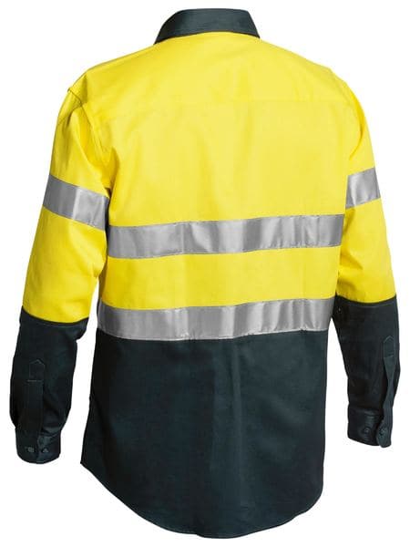 Bisley Bisley 2 Tone Hi Vis Shirt 3M Reflective Tape Long Sleeve (BT6456) - Trade Wear