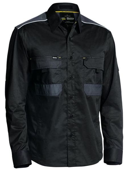 Bisley Flex & Move™ Mechanical Stretch Shirt Long Sleeve (BS6133) - Trade Wear