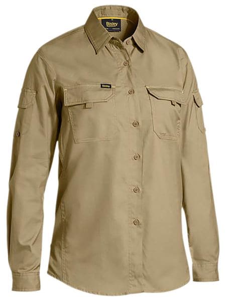 Bisley Bisley Womens X Airflow Ripstop Shirt - Khaki (BL6414) - Trade Wear