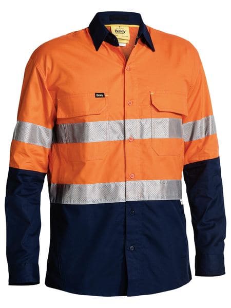 Bisley 3M Taped Hi Vis X Airflow™ Ripstop Shirt (BS6415T) - Trade Wear