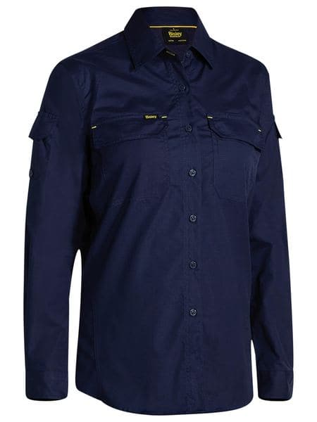 Bisley Womens X Airflow Ripstop Shirt - Navy (BL6414) - Trade Wear