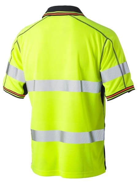 Bisley Bisley Taped Two Tone Hi Vis Polyester Mesh Short Sleeve Polo Shirt (BK1219T) - Trade Wear