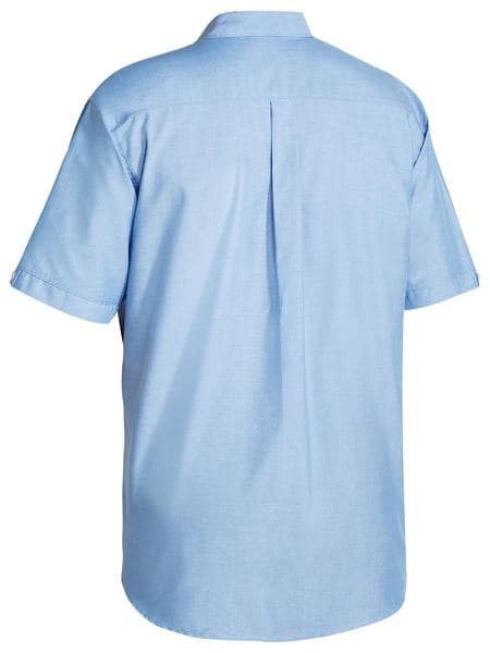 Bisley Oxford Shirt - Short Sleeve - Blue (BS1030) - Trade Wear