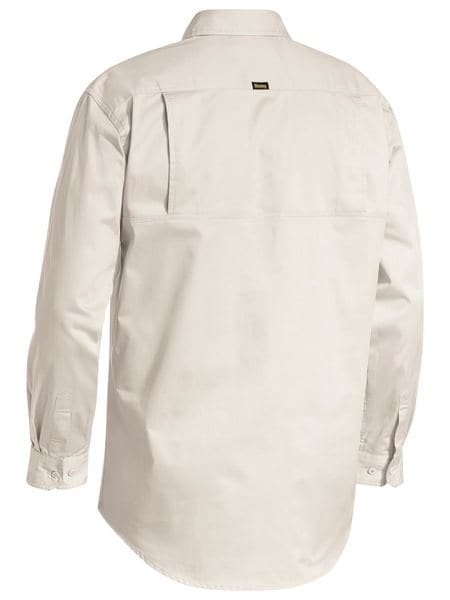 Bisley Bisley Lightweight Closed Front Cotton Drill Shirt - Long Sleeve (BSC6820) - Trade Wear