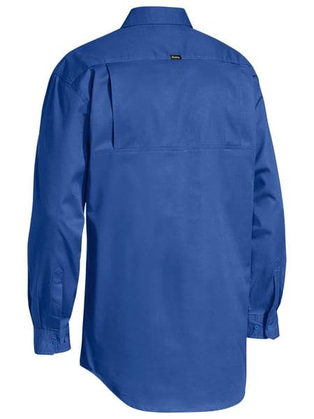 Bisley Bisley Lightweight Closed Front Cotton Drill Shirt - Long Sleeve (BSC6820) - Trade Wear