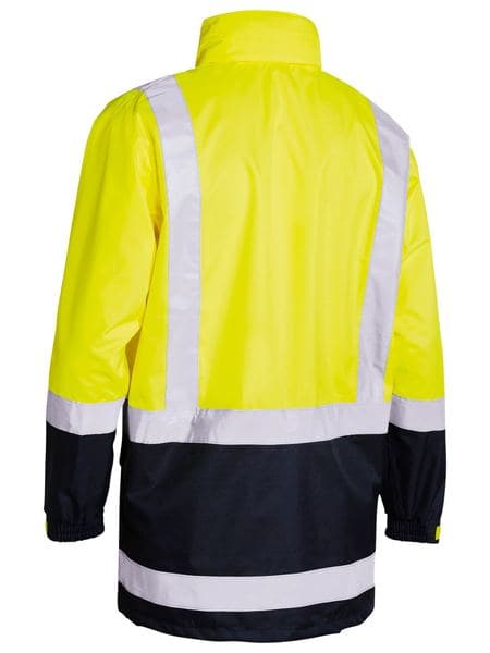 Bisley Two Tone Taped Hi Vis Rain Shell Jacket (BJ6966T) - Trade Wear