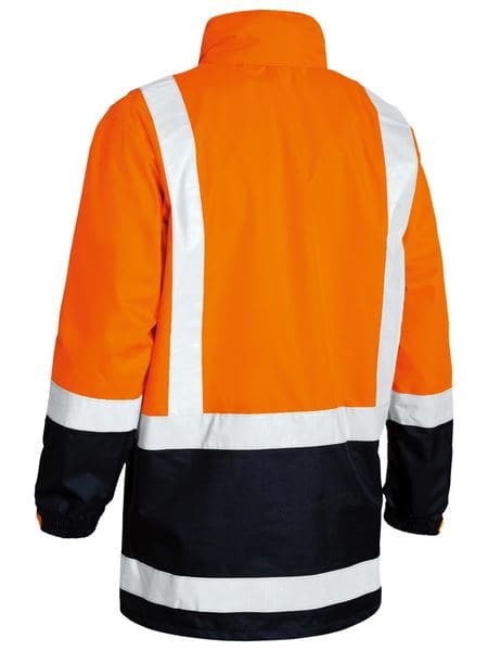 Bisley Two Tone Taped Hi Vis Rain Shell Jacket (BJ6966T) - Trade Wear