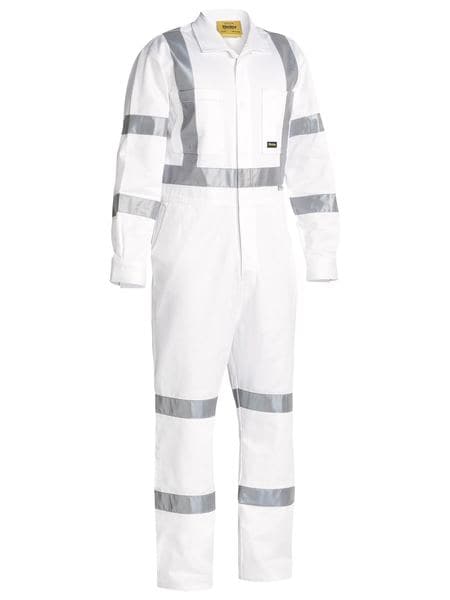 Bisley 3M Taped White Drill Coverall (BC6806T) - Trade Wear