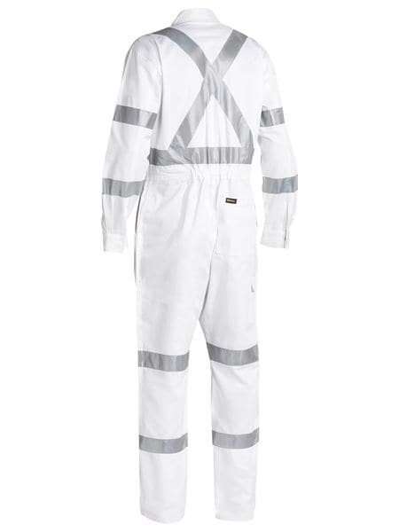 Bisley 3M Taped White Drill Coverall (BC6806T) - Trade Wear
