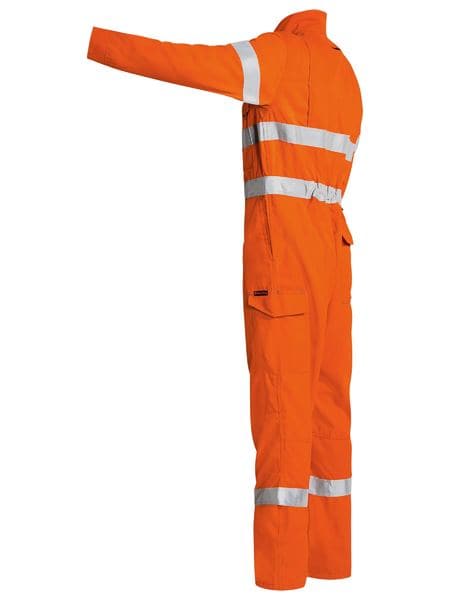 Bisley Taped Two Tone Hi Vis FR Engineered Vented Coverall-Orange (BC8085T) - Trade Wear