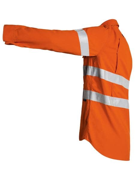 Bisley Tencate Tecasafe Taped FR Hi Vis Lightweight Vented Long Sleeve Shirt (BS8097T) - Trade Wear