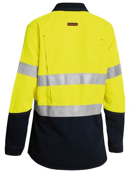Bisley Tencate Tecsafe Plus Womens Taped 2 Tone HiVis FR Vented Long Sleeve (BL8082T) - Trade Wear