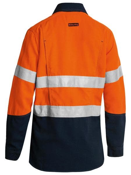 Bisley Tencate Tecsafe Plus Womens Taped 2 Tone HiVis FR Vented Long Sleeve (BL8082T) - Trade Wear