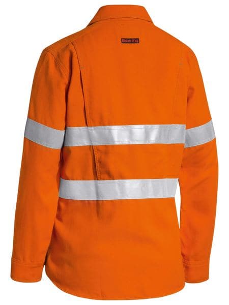 Bisley Bisley Tencate Tecasafe® Womens Taped Hi Vis FR Lightweight Vented Long Sleeve (BL8097T) - Trade Wear