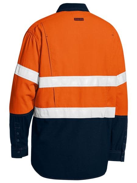 Bisley Bisley Tencate Tecasafe Plus Taped 2Tone HiVis FR Lightweight Vented Long Sleeve (BS8237T) - Trade Wear