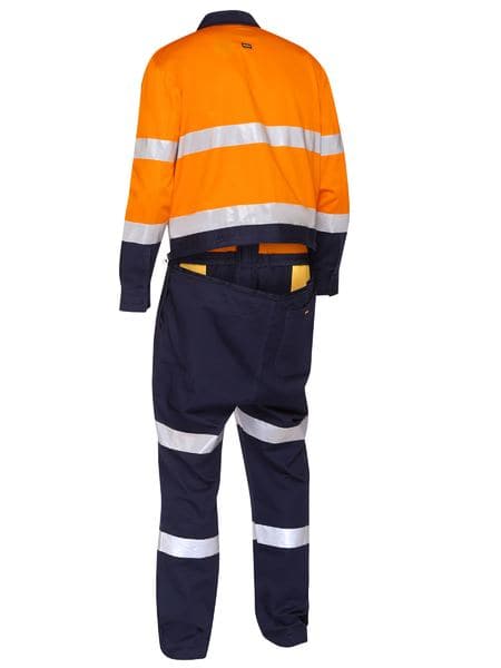 Taped Hi Vis Work Coverall With Waist Zip Opening (BC6066T)