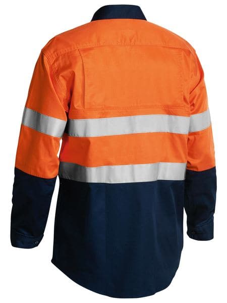 Bisley Bisley 2 Tone 3M HiVis Lightweight Gusset Cuff Shirt Long Sleeve (BS6896) - Trade Wear