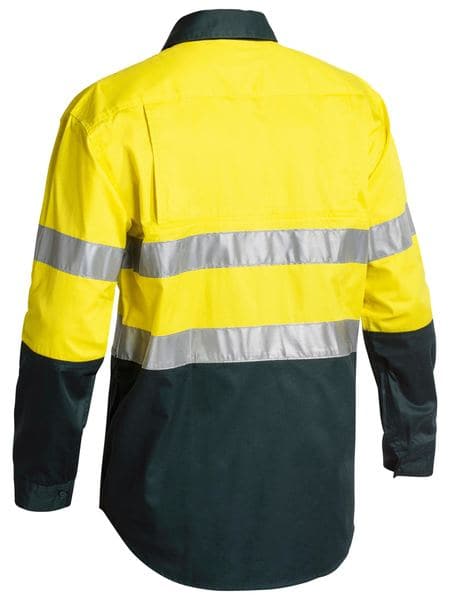 Bisley Bisley 2 Tone 3M HiVis Lightweight Gusset Cuff Shirt Long Sleeve (BS6896) - Trade Wear
