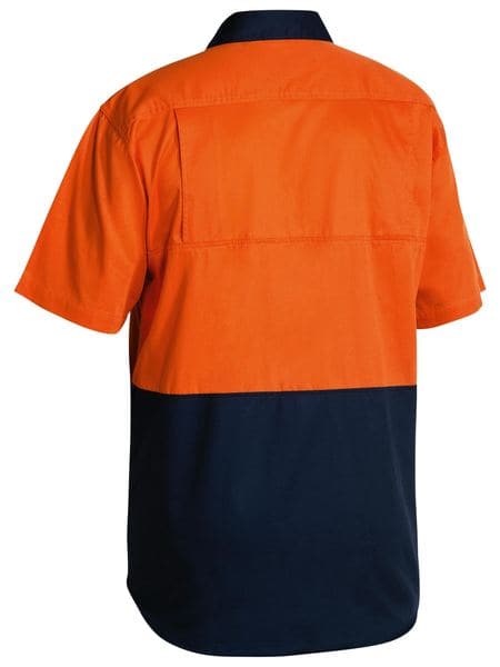 Bisley Bisley 2 Tone Cool Lightweight Drill Shirt Short Sleeve (BS1895) - Trade Wear