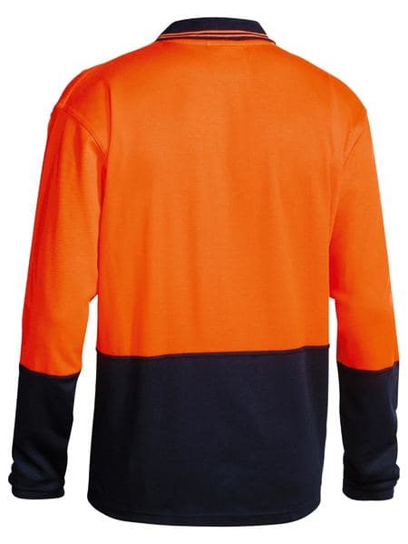 Bisley Bisley 2 Tone Hi Vis Polo Shirt Long Sleeve (BK6234) - Trade Wear