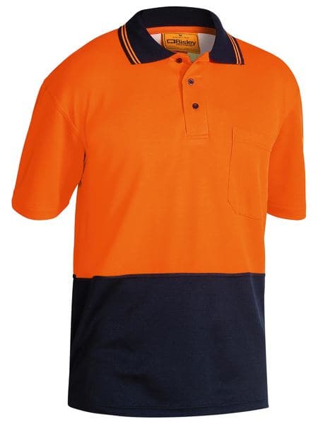 Bisley Bisley 2 Tone Hi Vis Polo Shirt Short Sleeve (BK1234) - Trade Wear