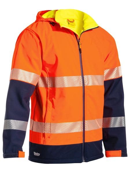 Bisley Bisley Taped Two Tone Hi Vis Ripstop Softshell Jacket (BJ6934T) - Trade Wear