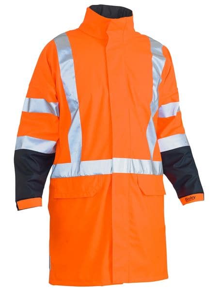 Bisley Bisley TTMC-W 3M X Taped Two Tone Hi Vis Stretch PU Rain Coat (BJ6955XT) - Trade Wear