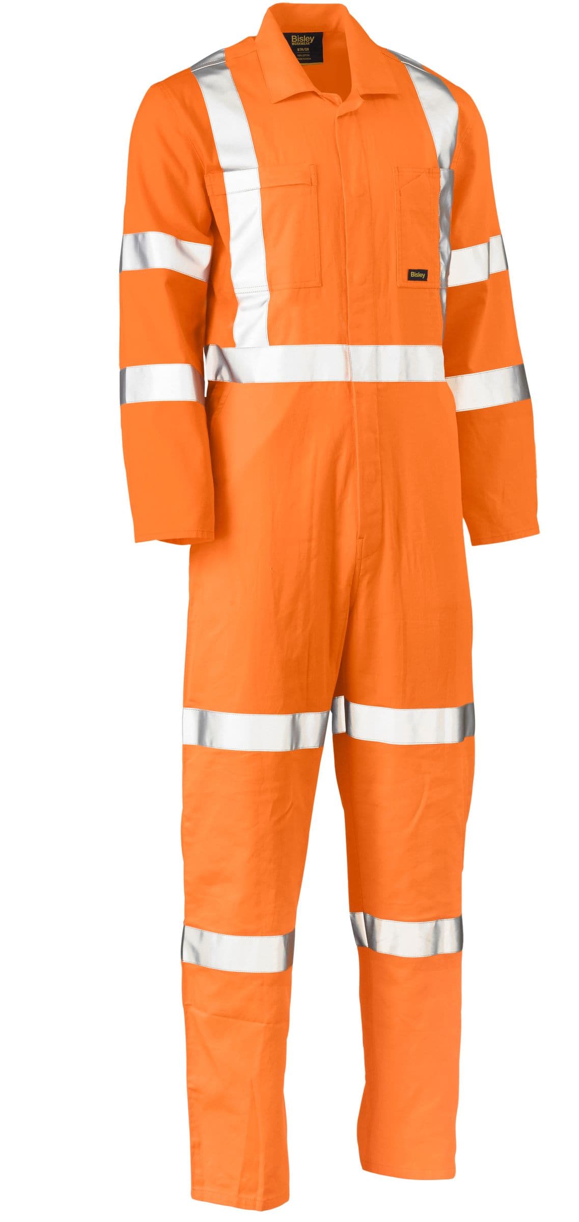 Bisley Bisley X Taped Hi Vis Lightweight Drill Rail Coverall (BC6316XT) - Trade Wear