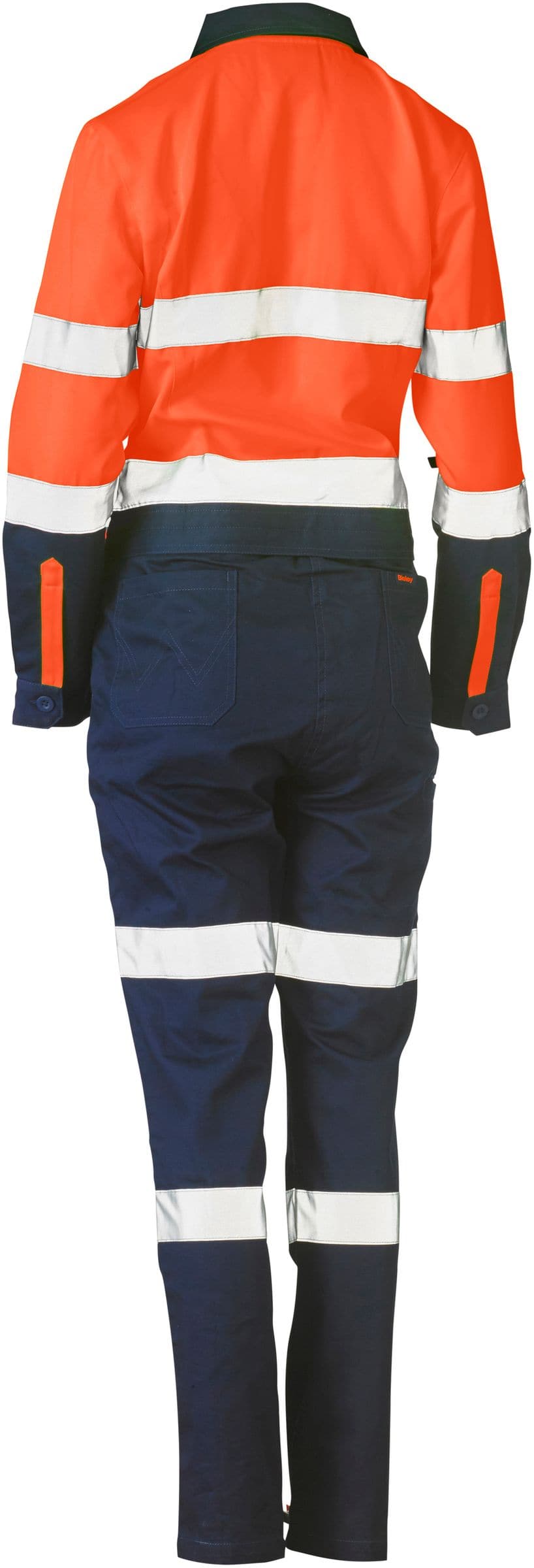 Bisley Bisley Womens Taped Hi Vis Cotton Drill Coverall (BCL6066T) - Trade Wear