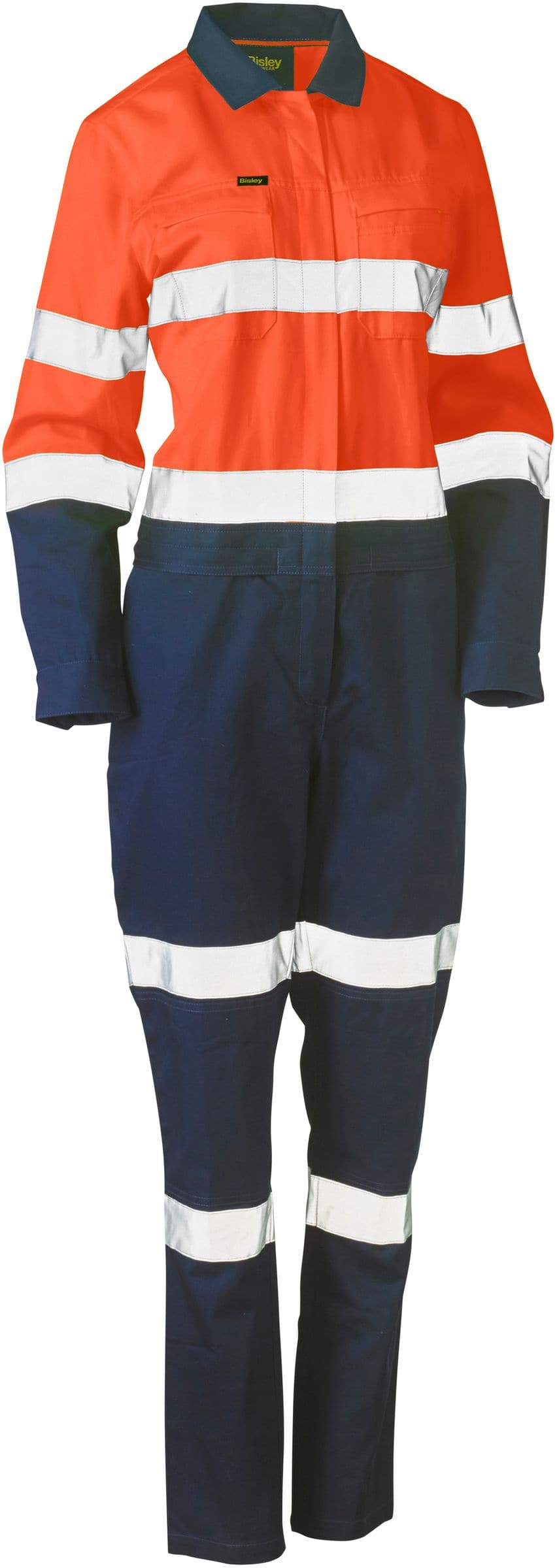 Bisley Bisley Womens Taped Hi Vis Cotton Drill Coverall (BCL6066T) - Trade Wear