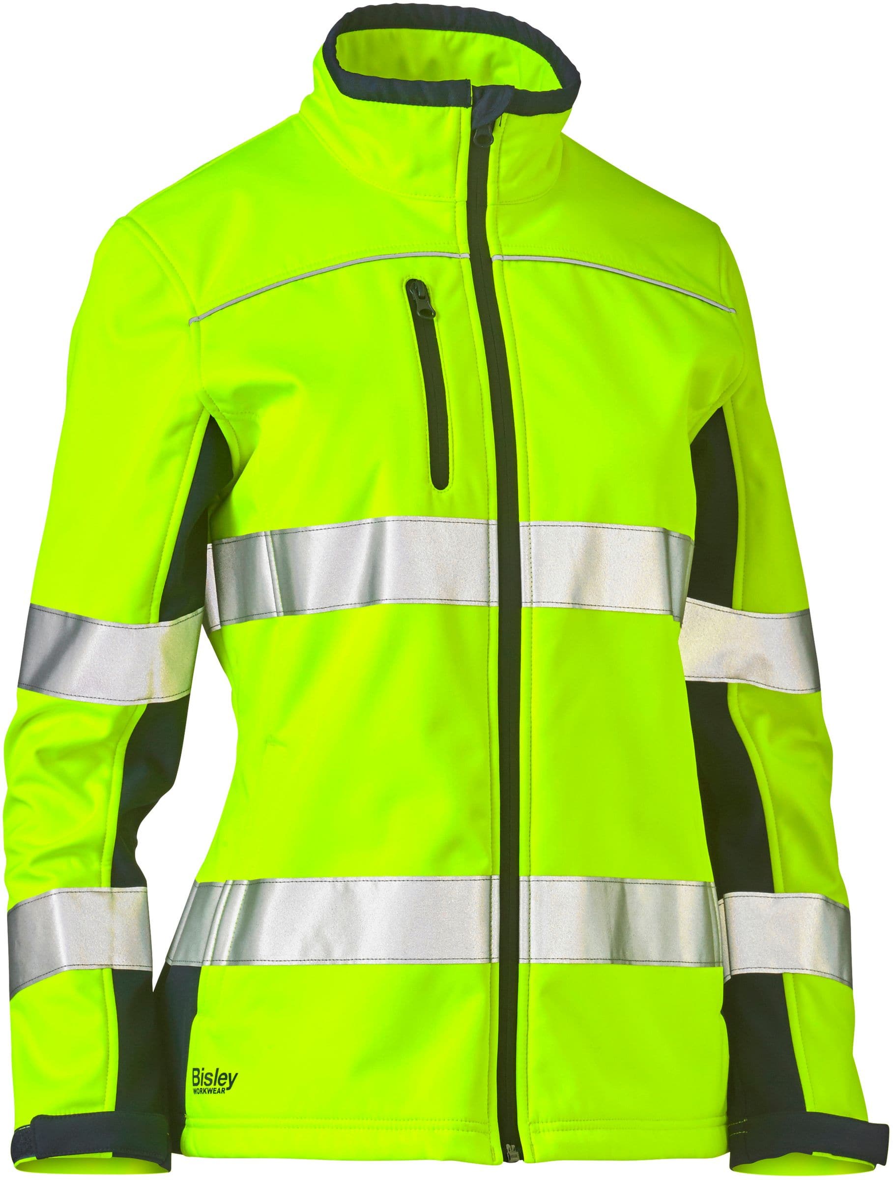 Bisley Bisley Womens Taped Two Tone Hi Vis Soft Shell Jacket (BJL6059T) - Trade Wear