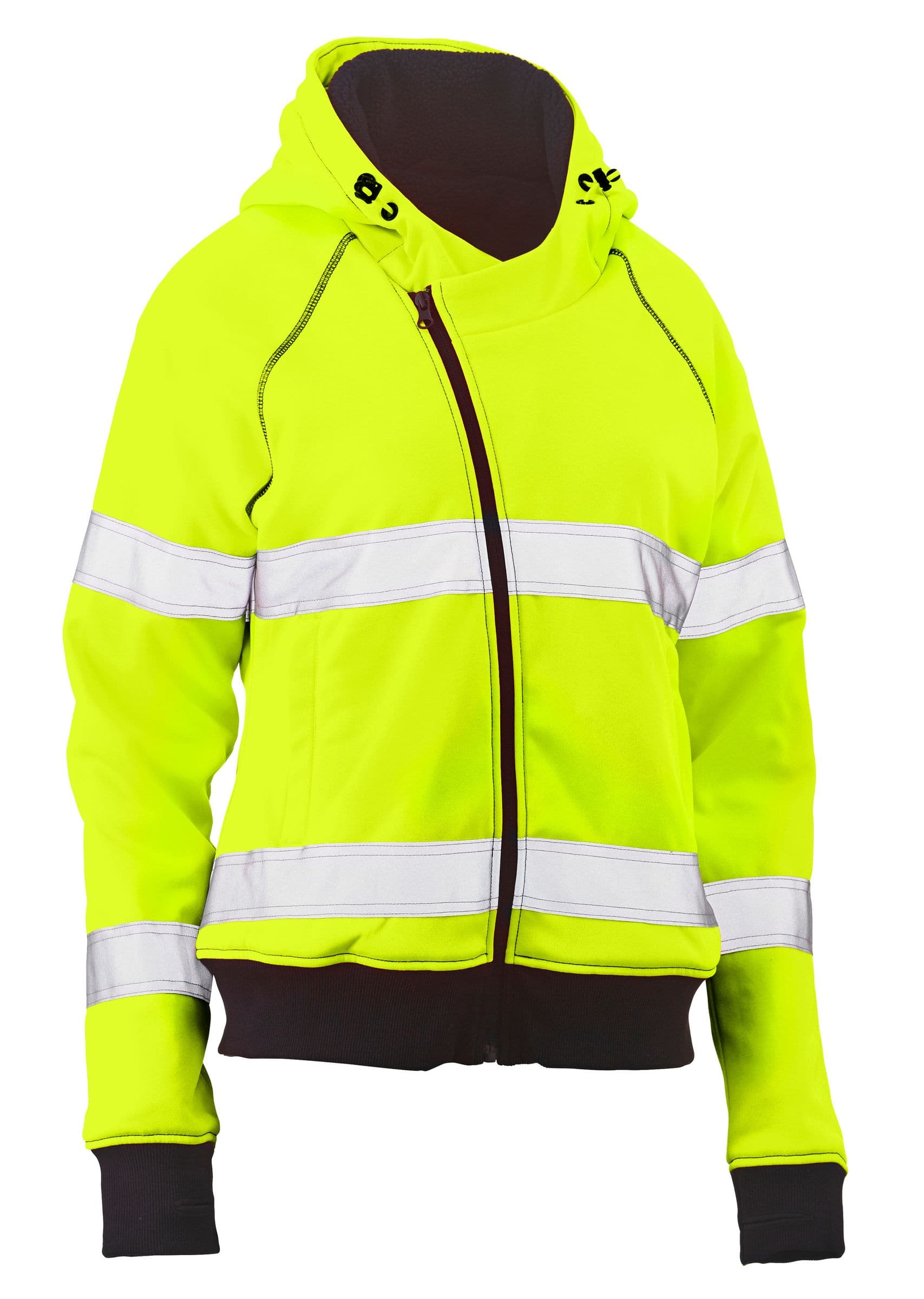 Bisley Women's Taped Hi Vis Fleece Hoodie Tradewear