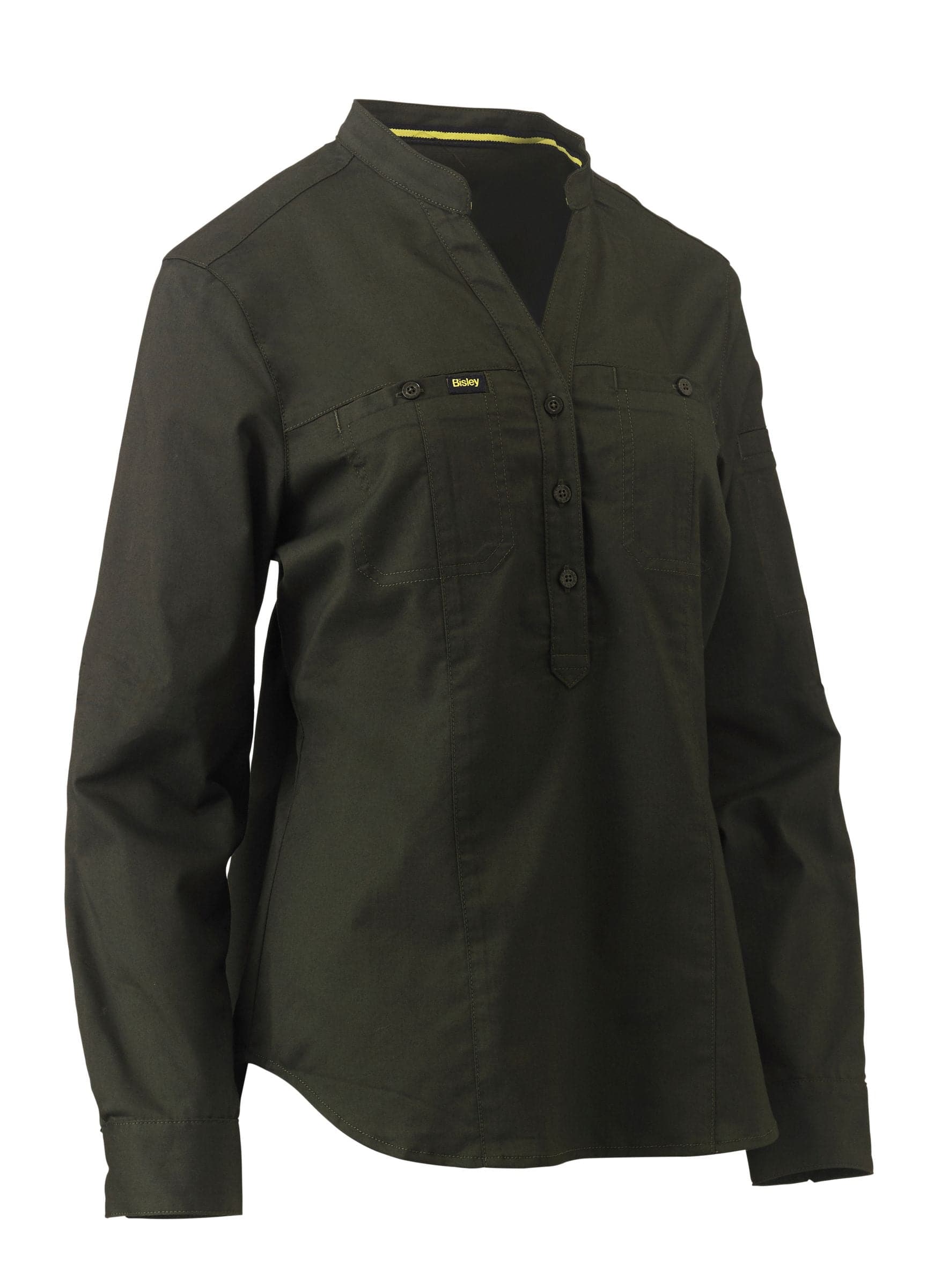 Bisley Bisley Womens Stretch V-Neck Closed Front Shirt (BLC6063) - Trade Wear