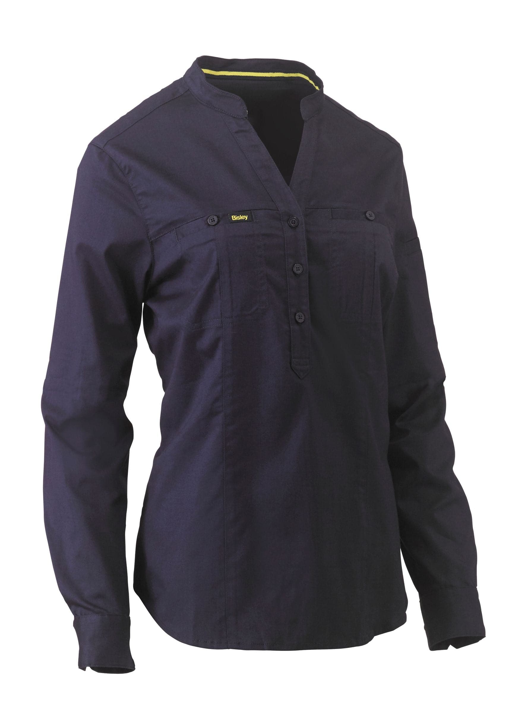 Bisley Bisley Womens Stretch V-Neck Closed Front Shirt (BLC6063) - Trade Wear