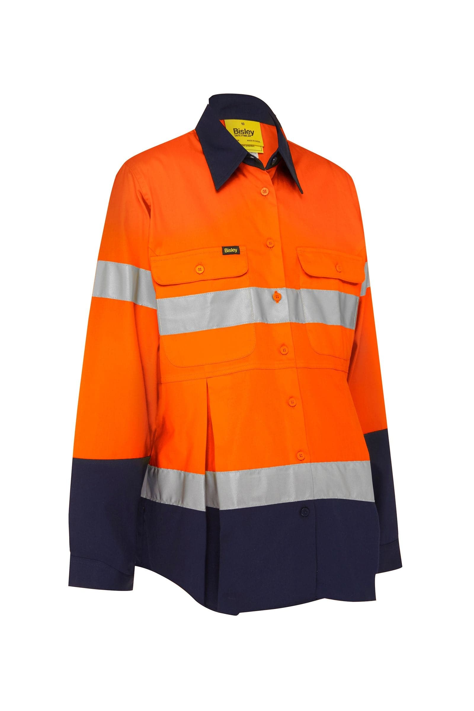 Bisley Bisley 3M Taped Hi Vis Maternity Drill Shirt (BLM6456T) - Trade Wear