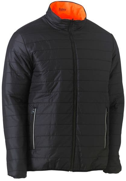 Bisley Bisley Taped Hi Vis Reversible Puffer Jacket (BJ6350HT) - Trade Wear